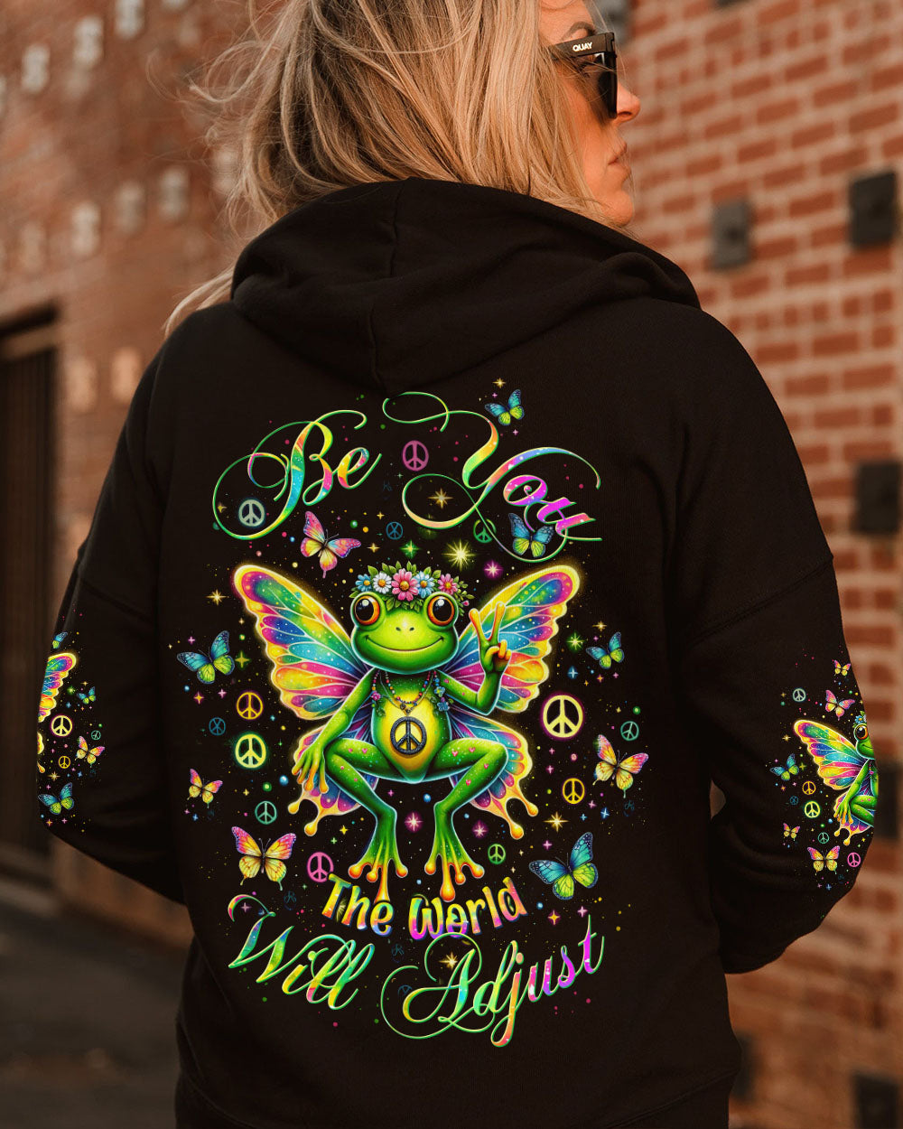 BE YOU THE WORLD WILL ADJUST FROG WINGS ALL OVER PRINT - TLTW0412232