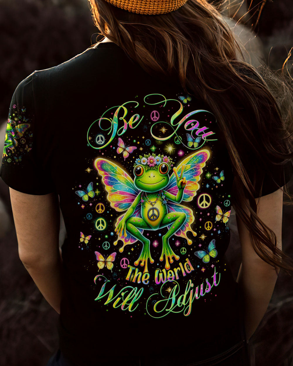 BE YOU THE WORLD WILL ADJUST FROG WINGS ALL OVER PRINT - TLTW0412232