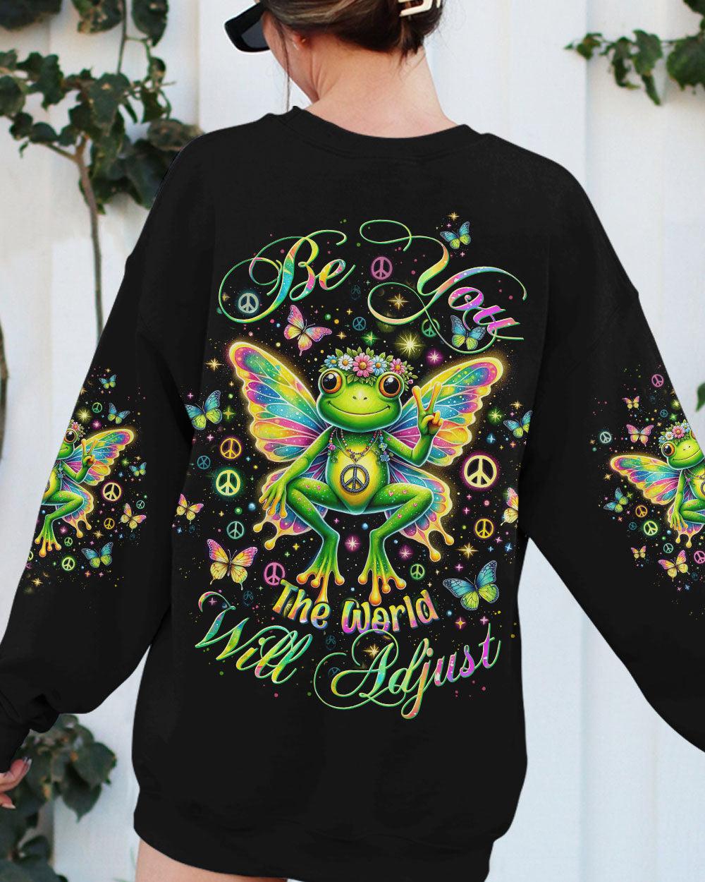 BE YOU THE WORLD WILL ADJUST FROG WINGS ALL OVER PRINT - TLTW0412232
