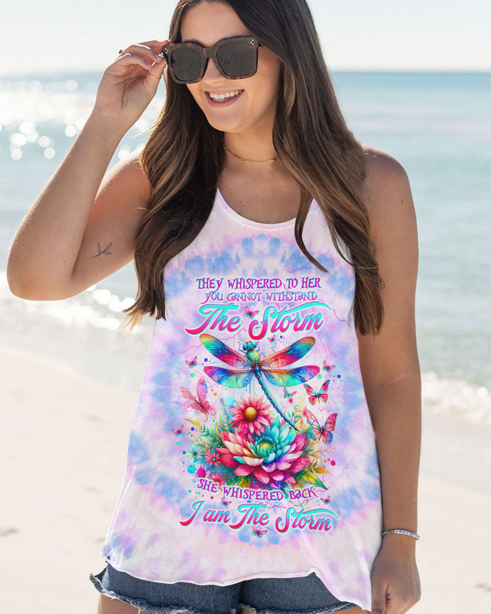 I AM THE STORM DRAGONFLY FLORAL ALL OVER PRINT - TLTW0412235