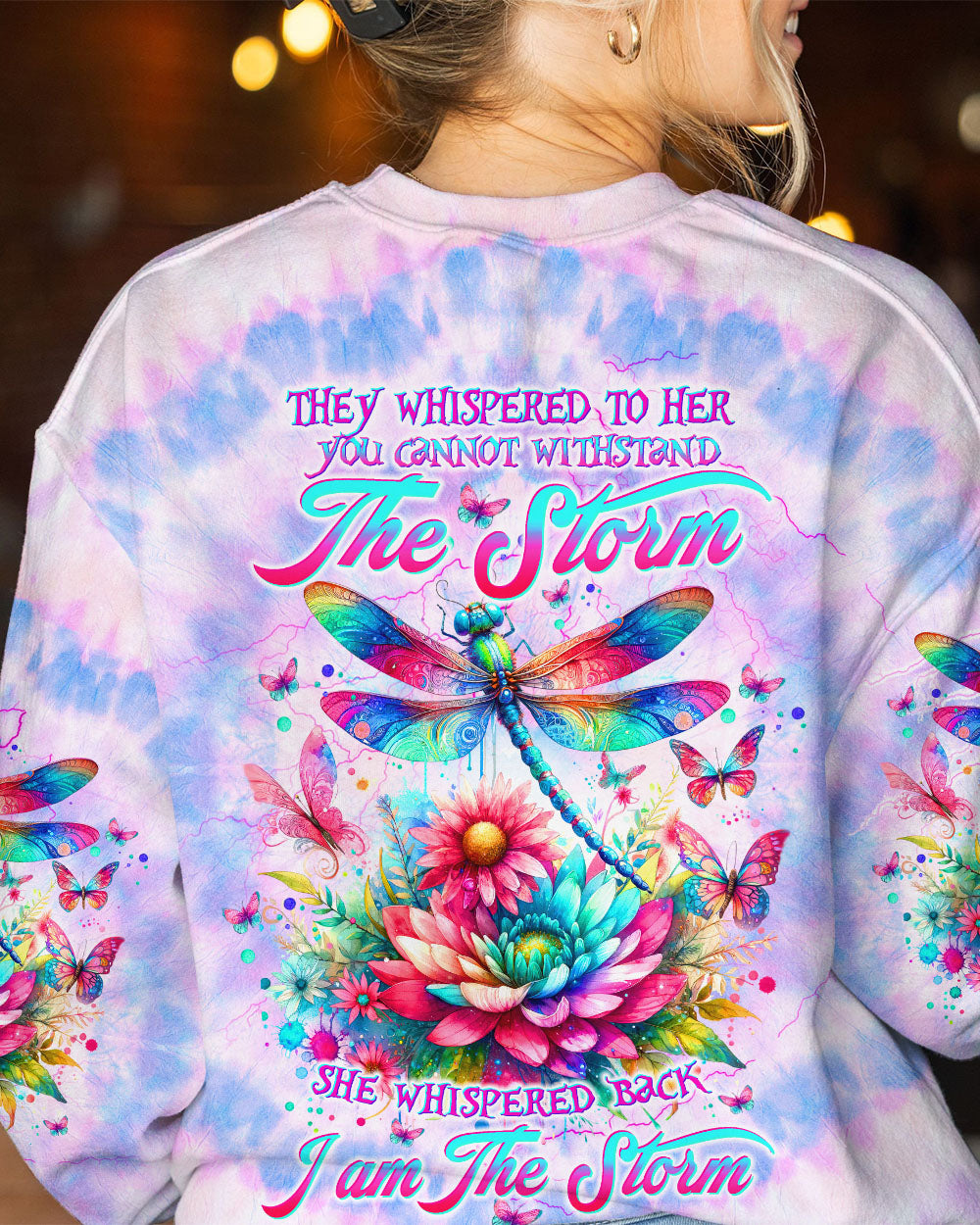 I AM THE STORM DRAGONFLY FLORAL ALL OVER PRINT - TLTW0412235