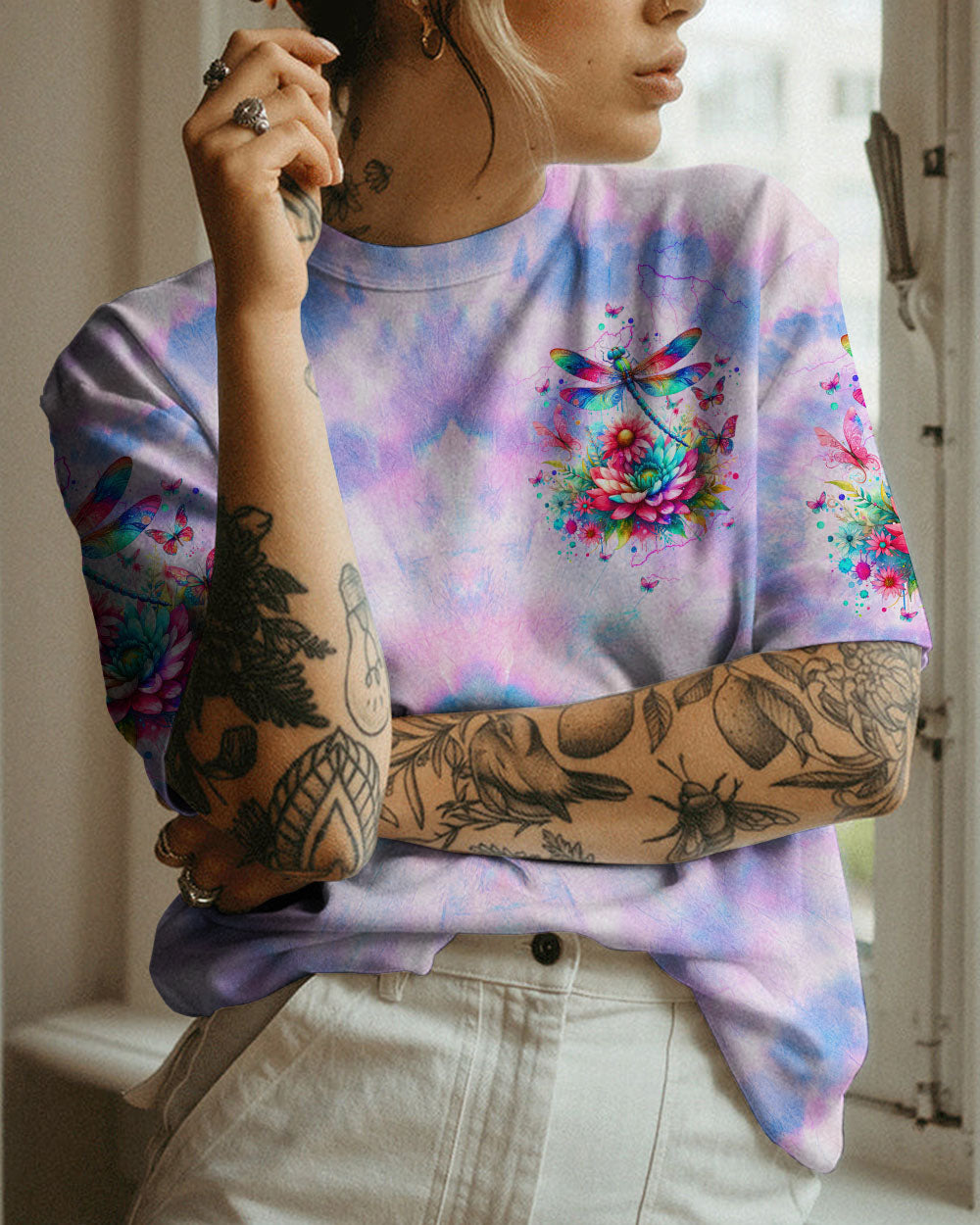 I AM THE STORM DRAGONFLY FLORAL ALL OVER PRINT - TLTW0412235