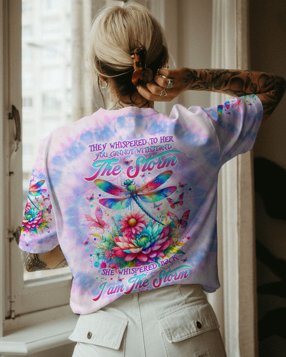 I AM THE STORM DRAGONFLY FLORAL ALL OVER PRINT - TLTW0412235