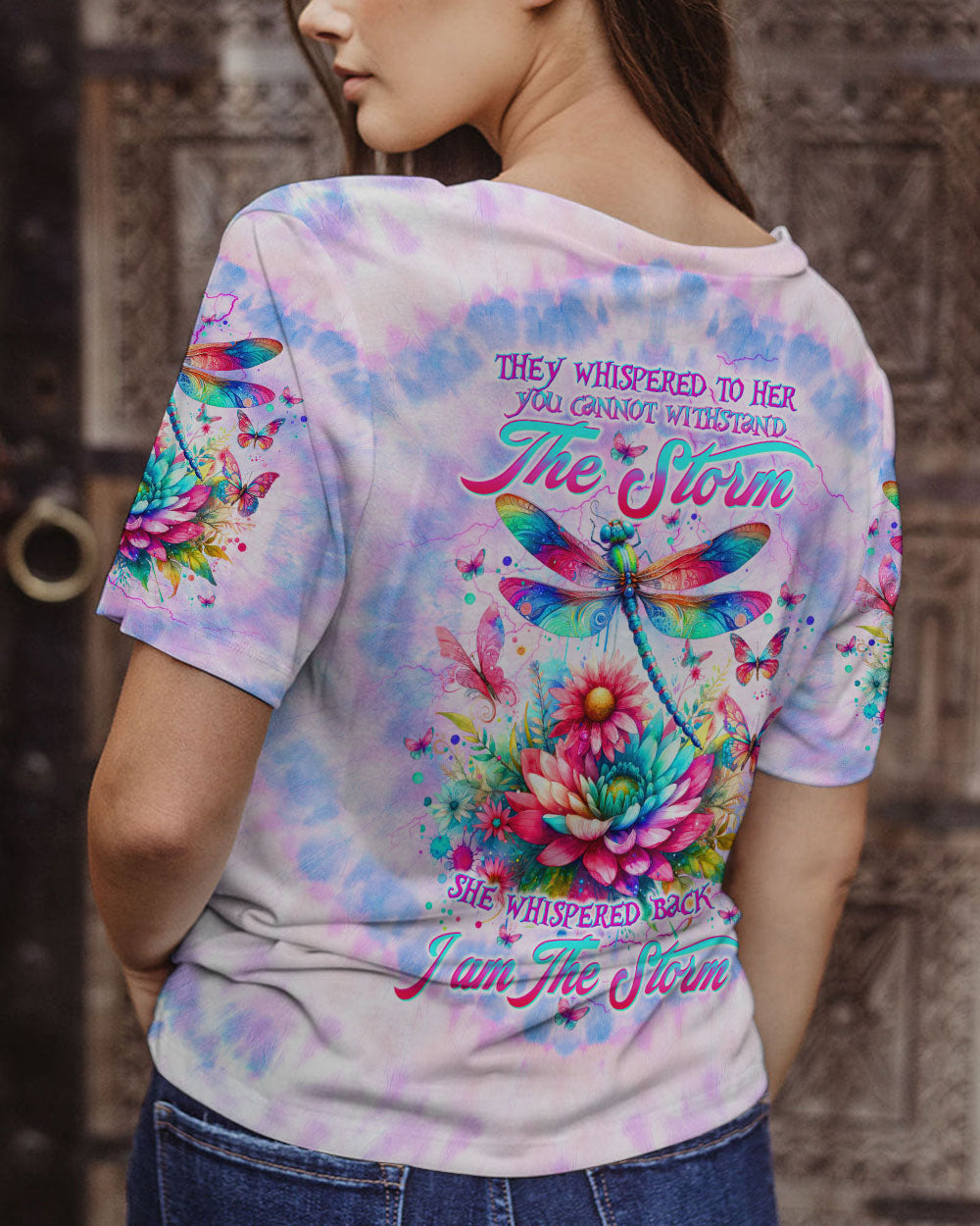 I AM THE STORM DRAGONFLY FLORAL ALL OVER PRINT - TLTW0412235