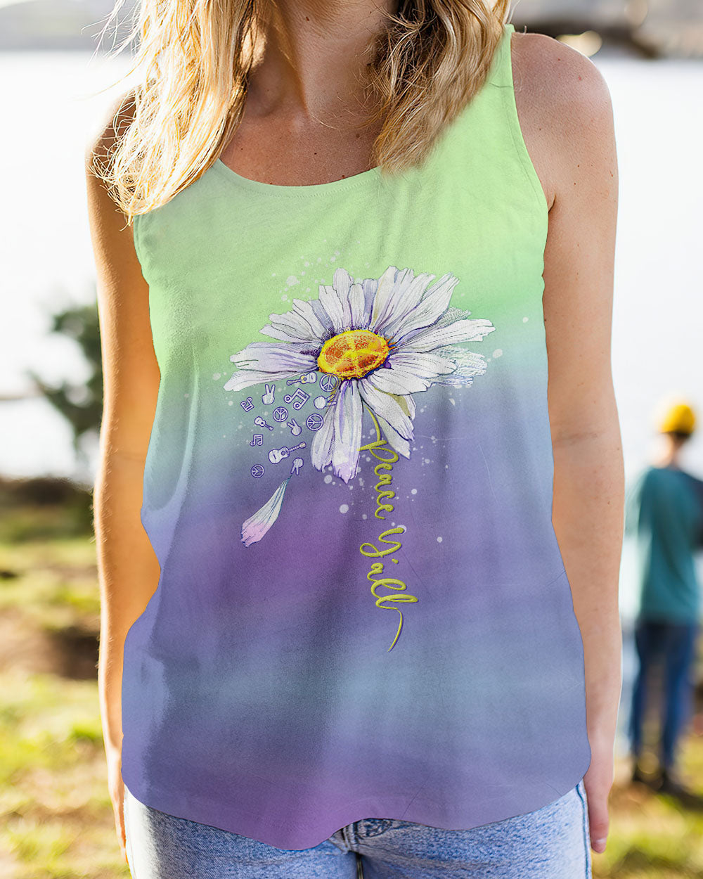 PEACE Y'ALL DAISY ALL OVER PRINT - TLTW0607233