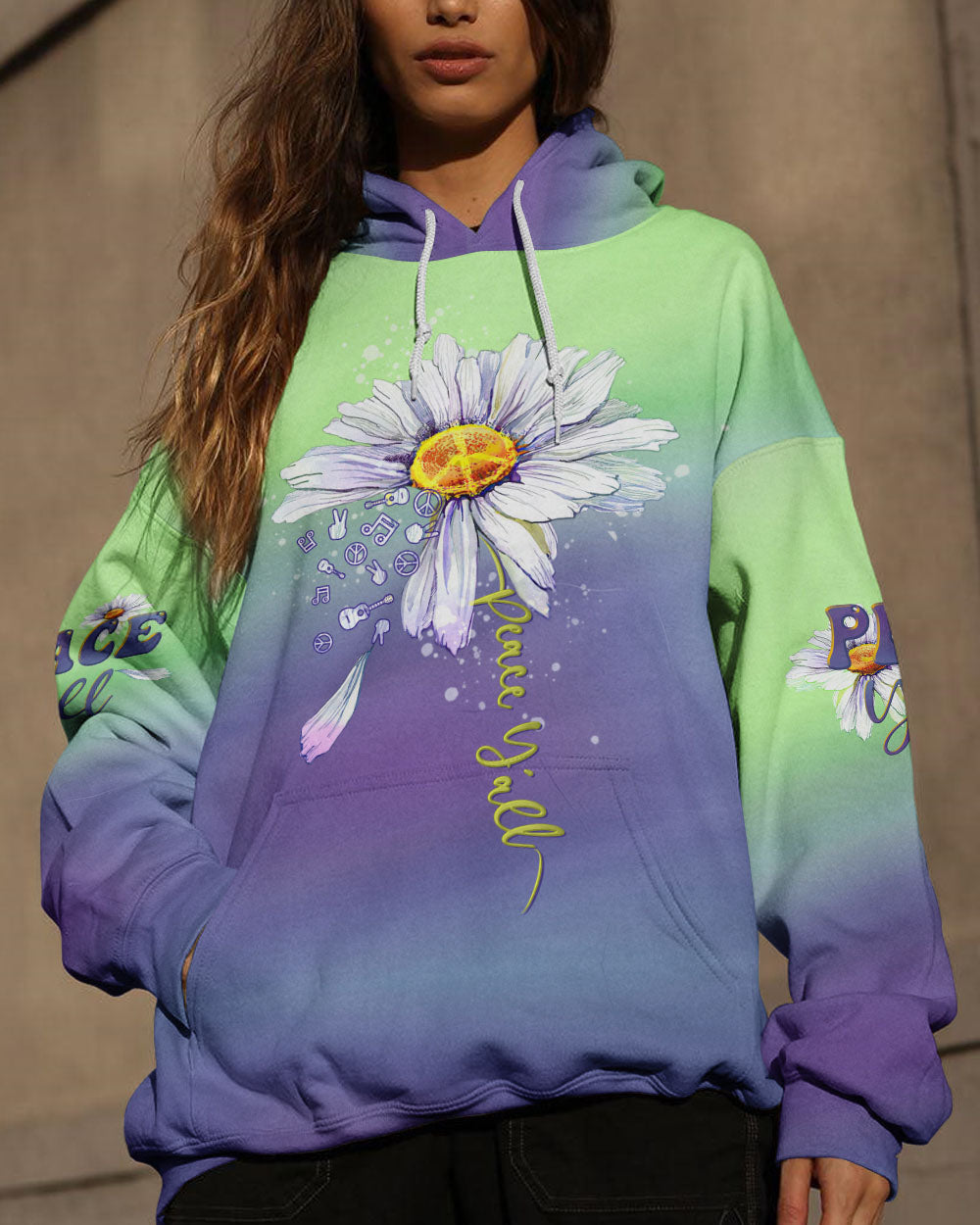 PEACE Y'ALL DAISY ALL OVER PRINT - TLTW0607233