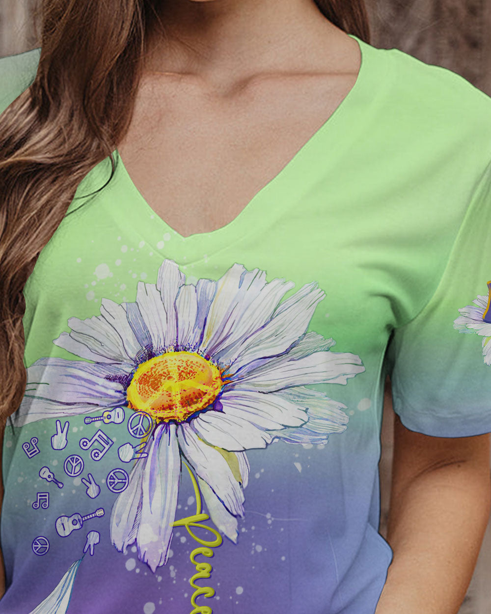 PEACE Y'ALL DAISY ALL OVER PRINT - TLTW0607233