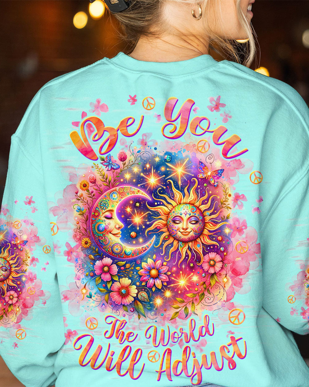 BE YOU THE WORLD WILL ADJUST SUN MOON ALL OVER PRINT - TLTW0612233