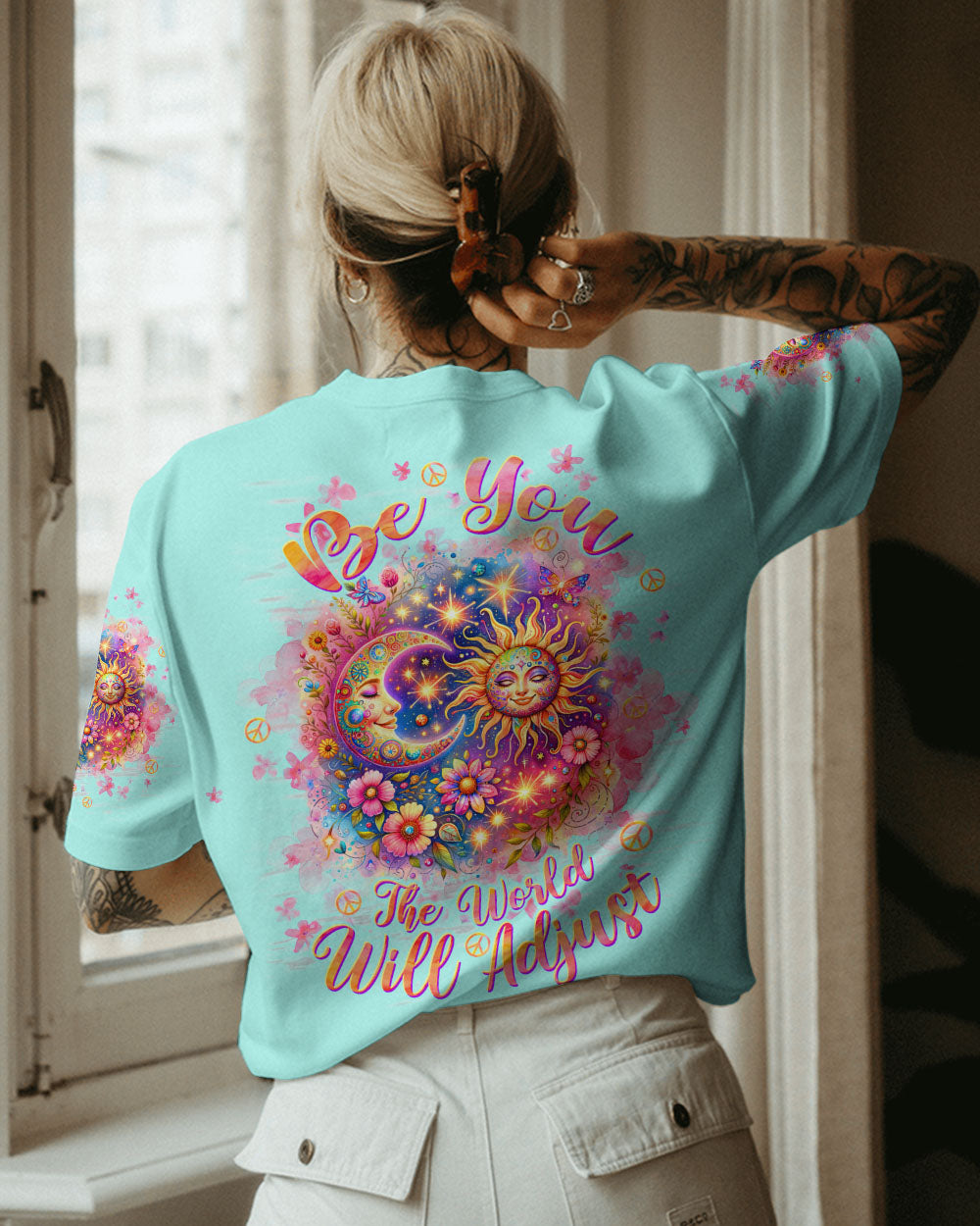 BE YOU THE WORLD WILL ADJUST SUN MOON ALL OVER PRINT - TLTW0612233