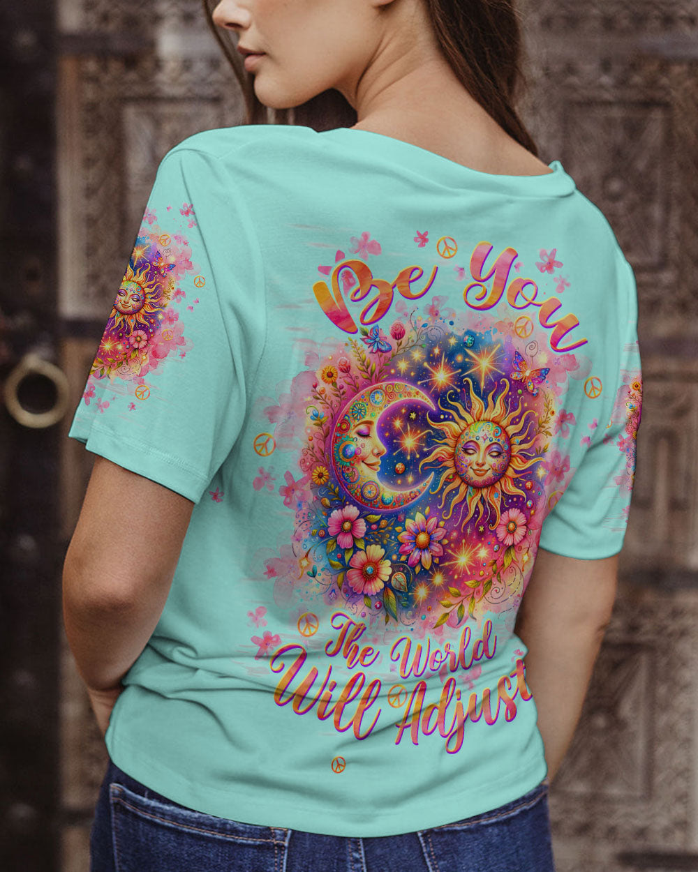 BE YOU THE WORLD WILL ADJUST SUN MOON ALL OVER PRINT - TLTW0612233