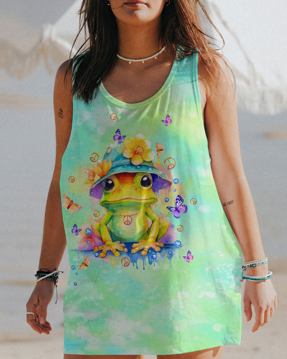 BE YOU THE WORLD WILL ADJUST FROG ALL OVER PRINT - TLTW0612236