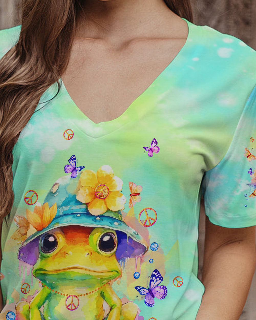BE YOU THE WORLD WILL ADJUST FROG ALL OVER PRINT - TLTW0612236