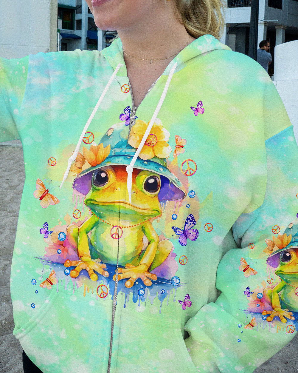 BE YOU THE WORLD WILL ADJUST FROG ALL OVER PRINT - TLTW0612236
