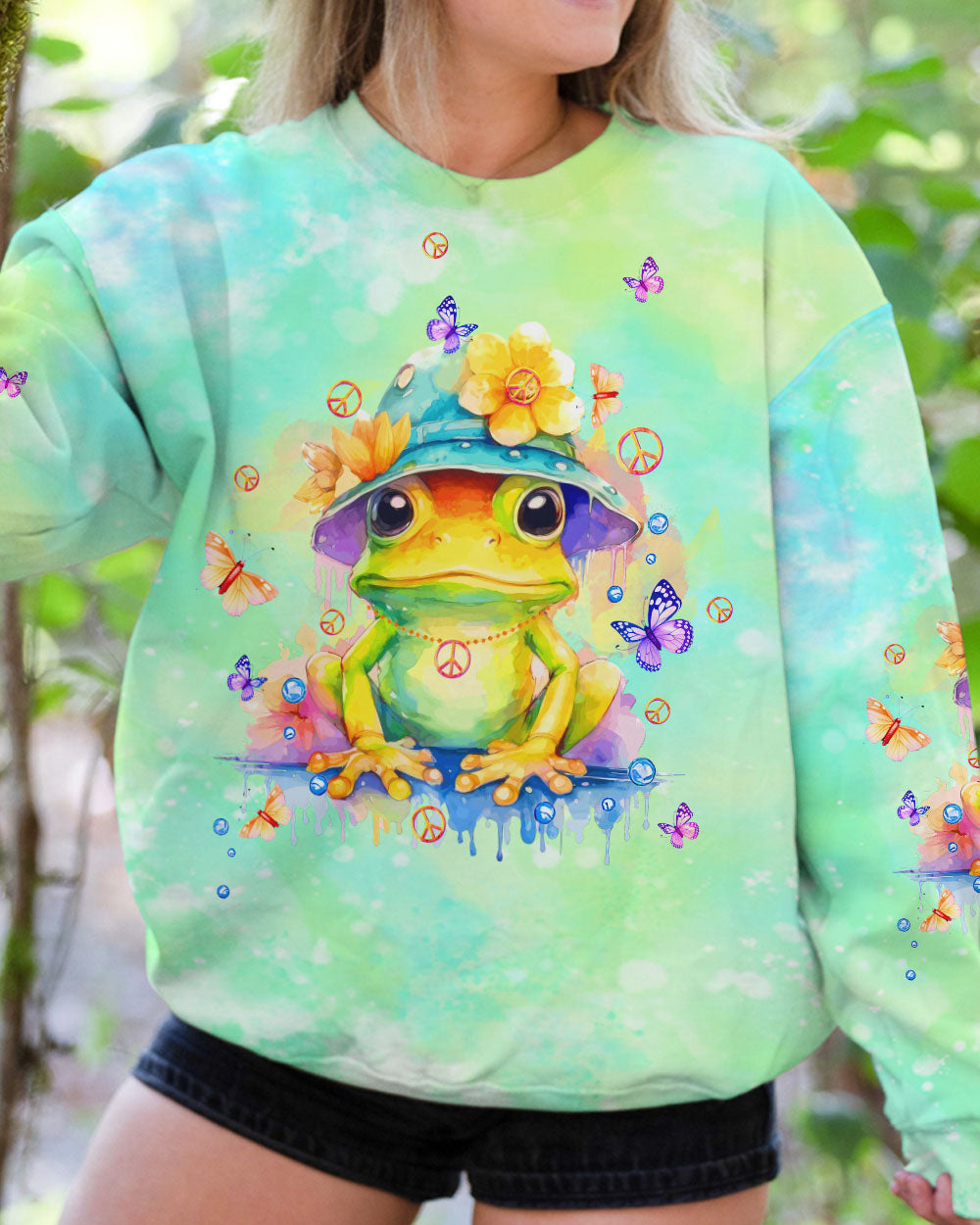 BE YOU THE WORLD WILL ADJUST FROG ALL OVER PRINT - TLTW0612236