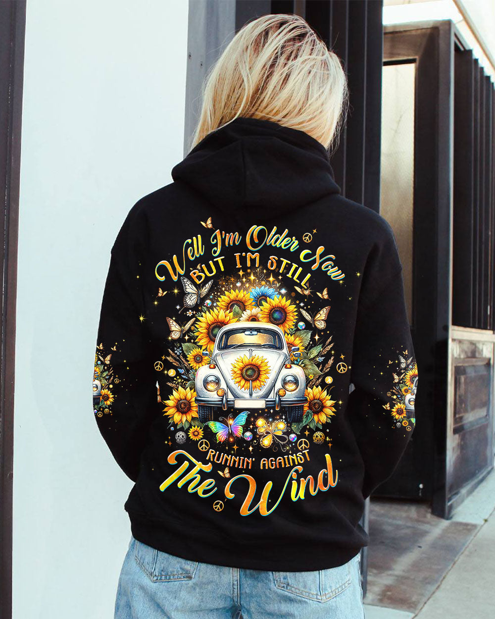 RUNNING AGAINST THE WIND SUNFLOWER CAR ALL OVER PRINT - TLTW0703245