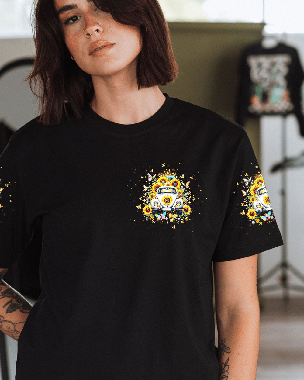 RUNNING AGAINST THE WIND SUNFLOWER CAR ALL OVER PRINT - TLTW0703245