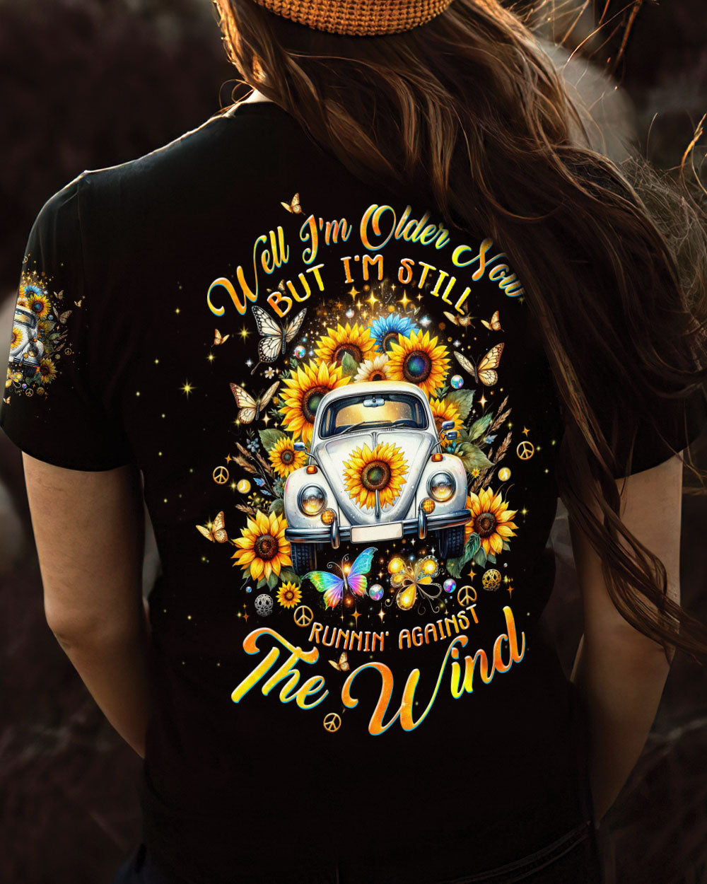 RUNNING AGAINST THE WIND SUNFLOWER CAR ALL OVER PRINT - TLTW0703245