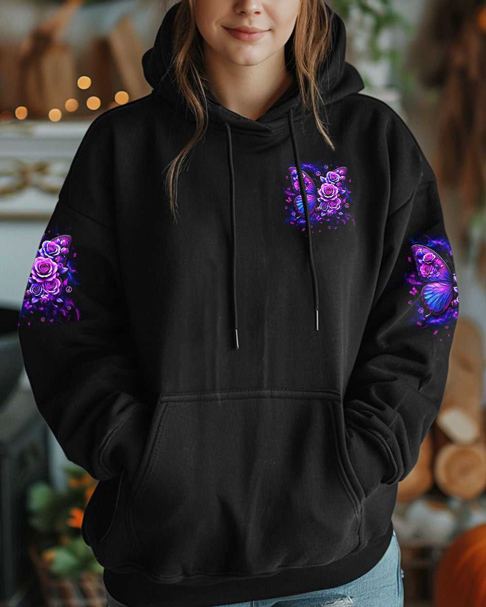 WHISPER WORDS OF WISDOM LET IT BE FLOWER BUTTERFLY ALL OVER PRINT  - TLTW0711244