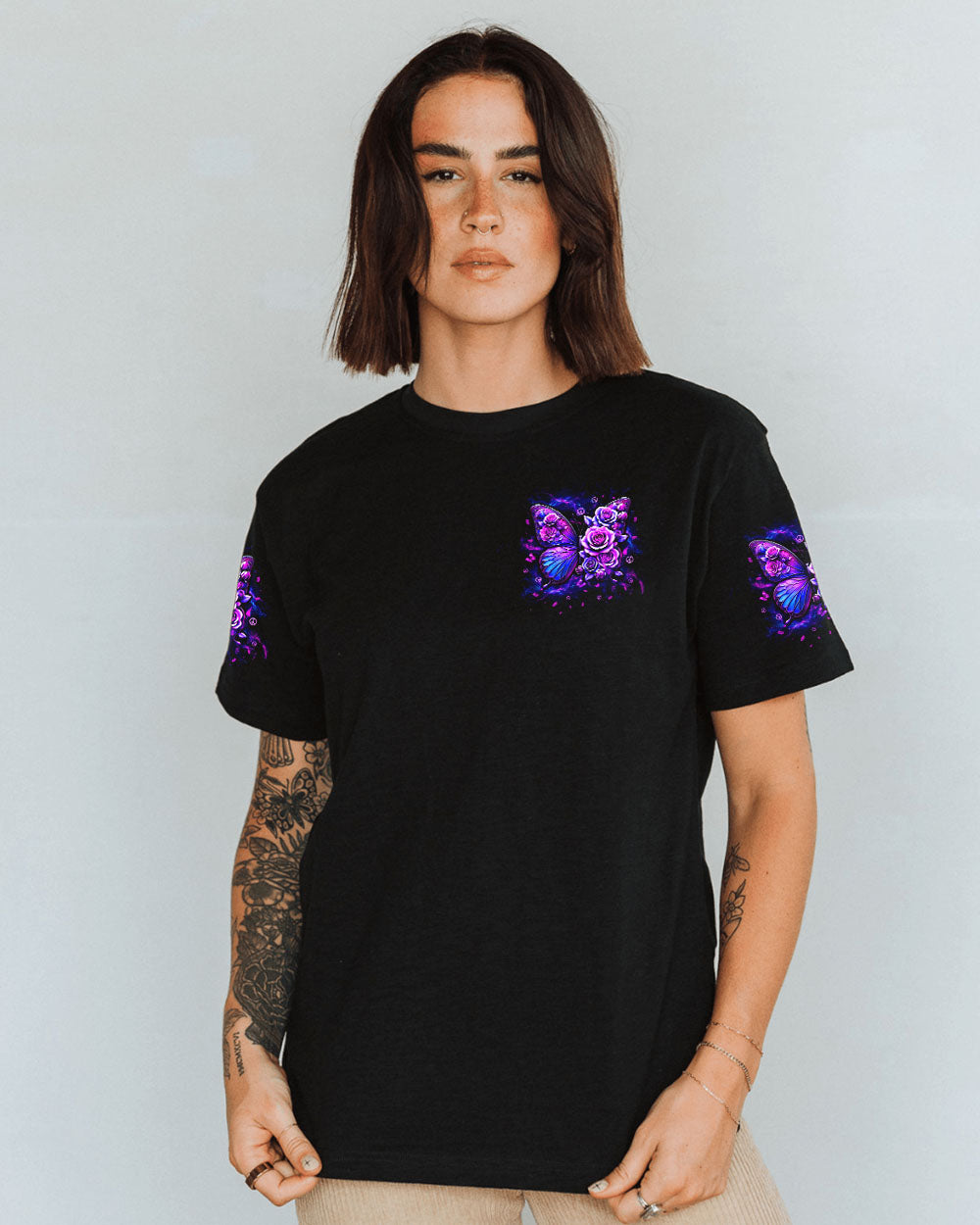 WHISPER WORDS OF WISDOM LET IT BE FLOWER BUTTERFLY ALL OVER PRINT  - TLTW0711244