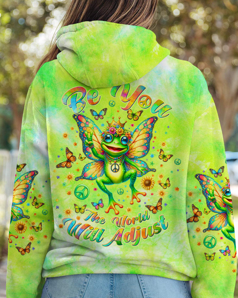 BE YOU THE WORLD WILL ADJUST FROG WINGS ALL OVER PRINT - TLTW0712233