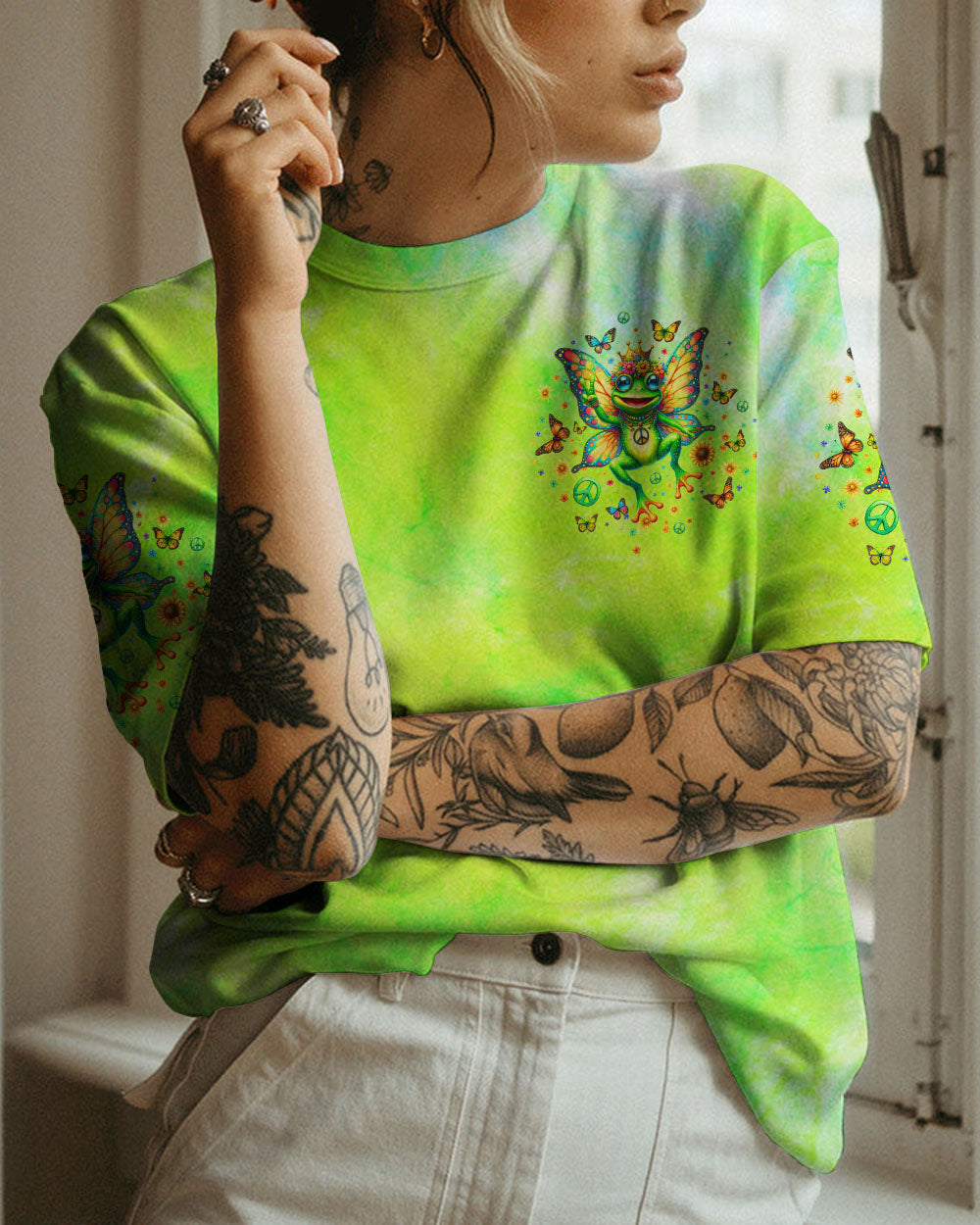BE YOU THE WORLD WILL ADJUST FROG WINGS ALL OVER PRINT - TLTW0712233