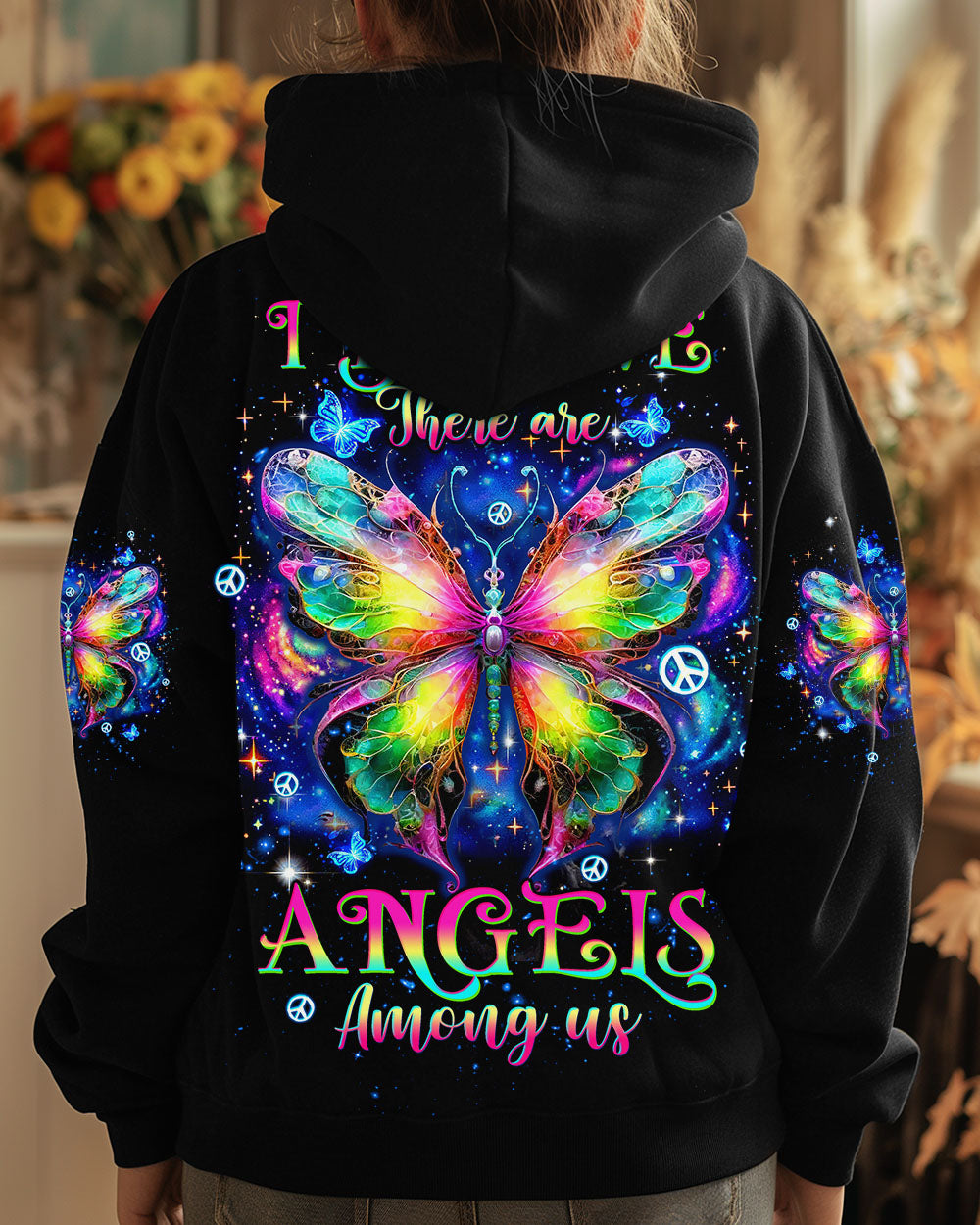 I BELIEVE THERE ARE ANGELS AMONG US BUTTERFLY ALL OVER PRINT - TLTW0712243