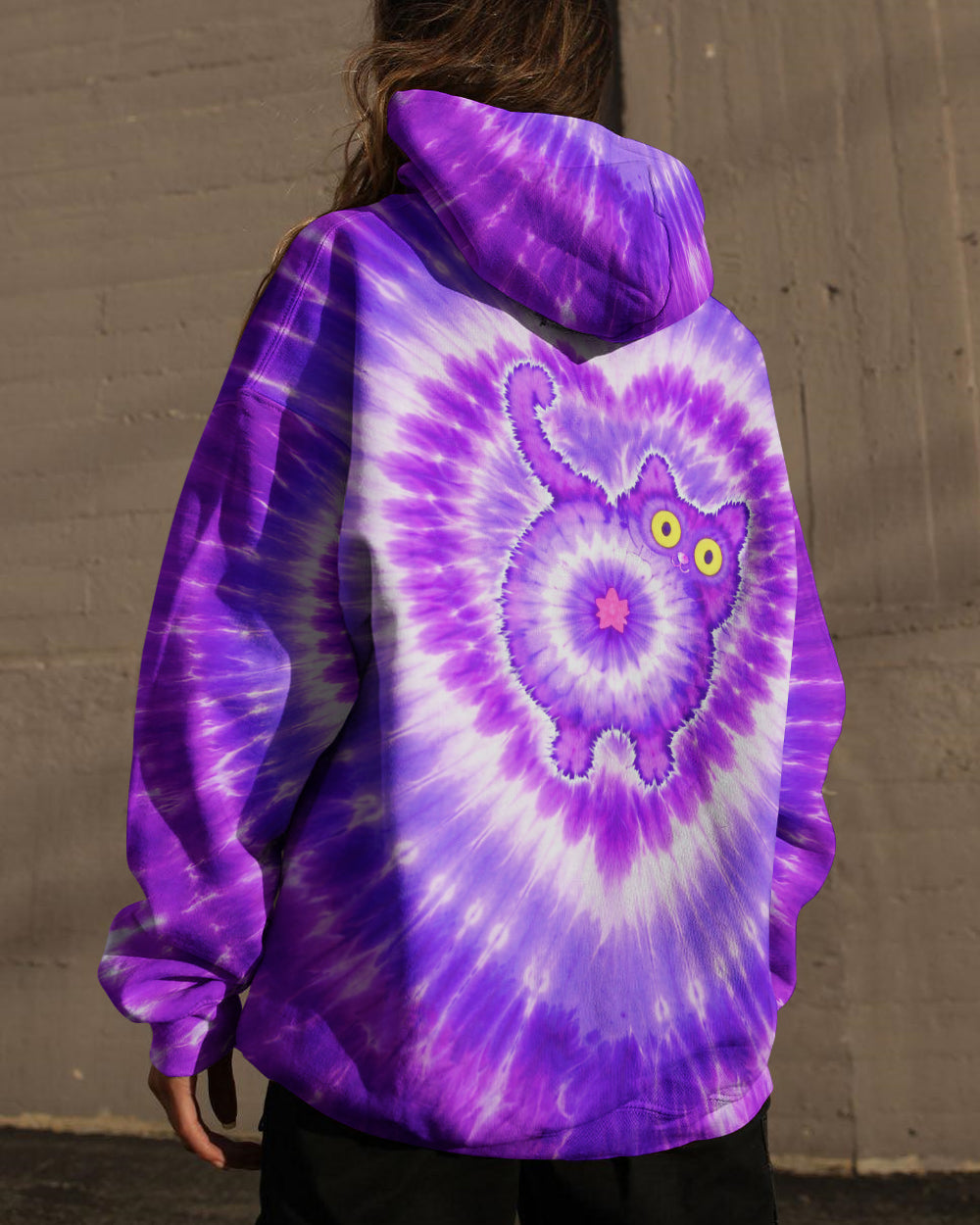 FUNNY CAT PURPLE SWIRL  ALL OVER PRINT - TLTW0801261