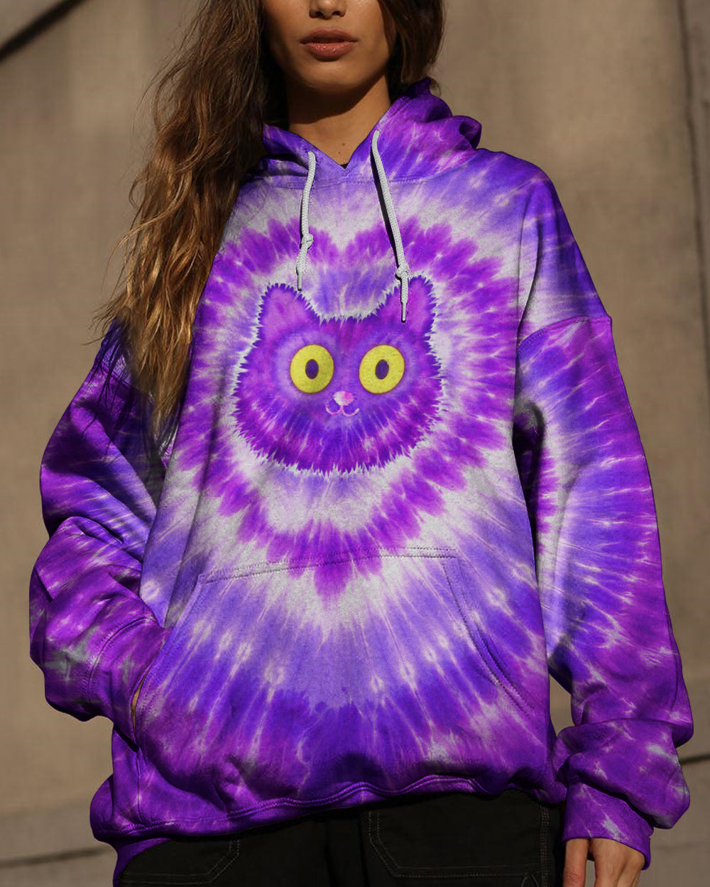 FUNNY CAT PURPLE SWIRL  ALL OVER PRINT - TLTW0801261