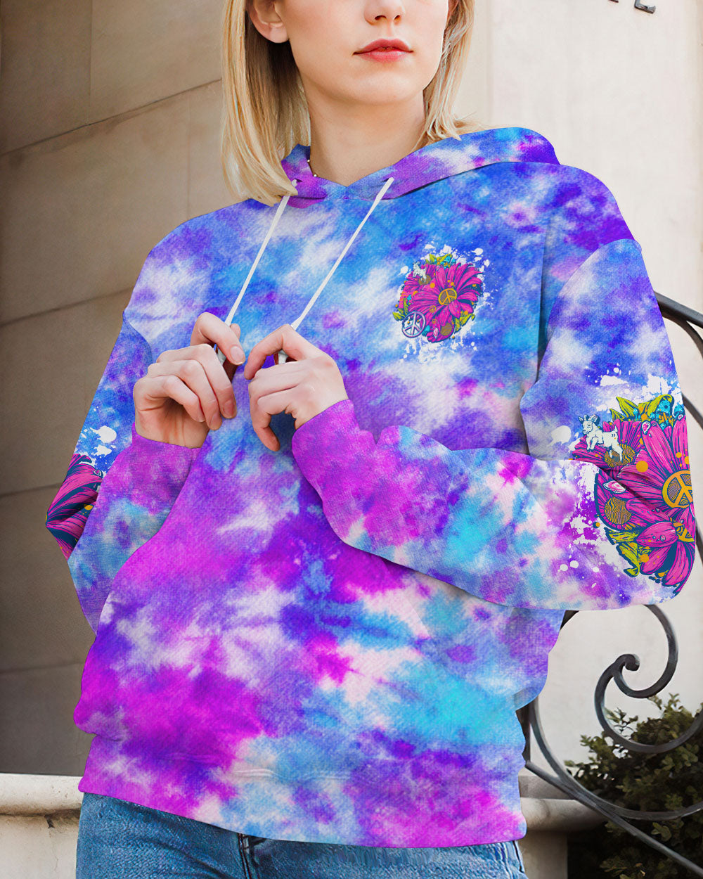 HIPPIE SOUL DAISY ART TIE DYE ALL OVER PRINT - TLTW0807232