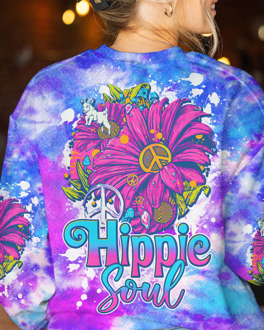 HIPPIE SOUL DAISY ART TIE DYE ALL OVER PRINT - TLTW0807232