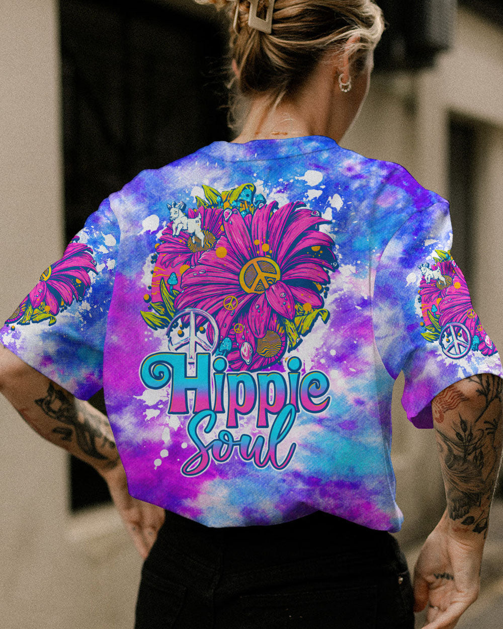 HIPPIE SOUL DAISY ART TIE DYE ALL OVER PRINT - TLTW0807232
