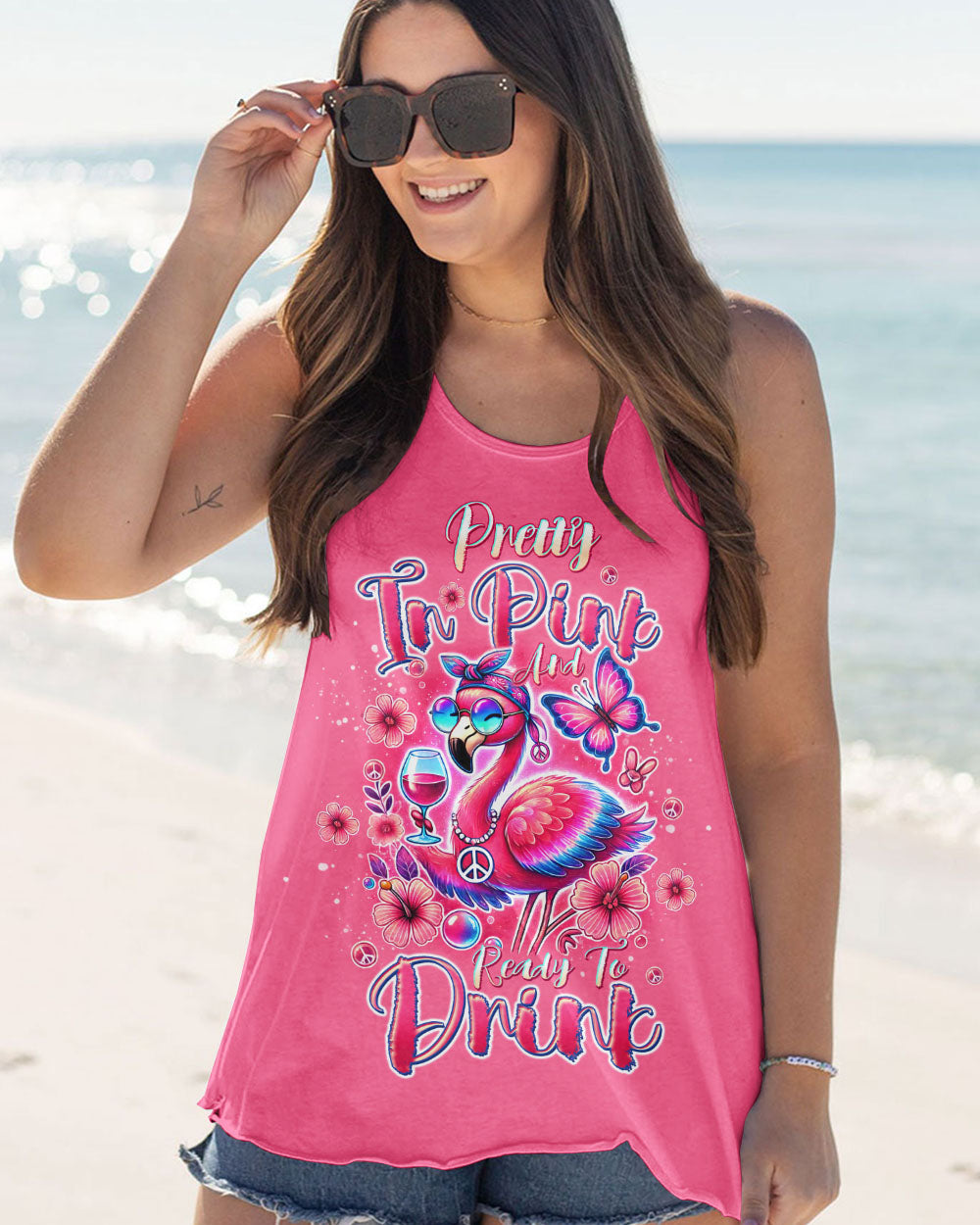 PRETTY IN PINK FLAMINGO ALL OVER PRINT - TLTW0807244