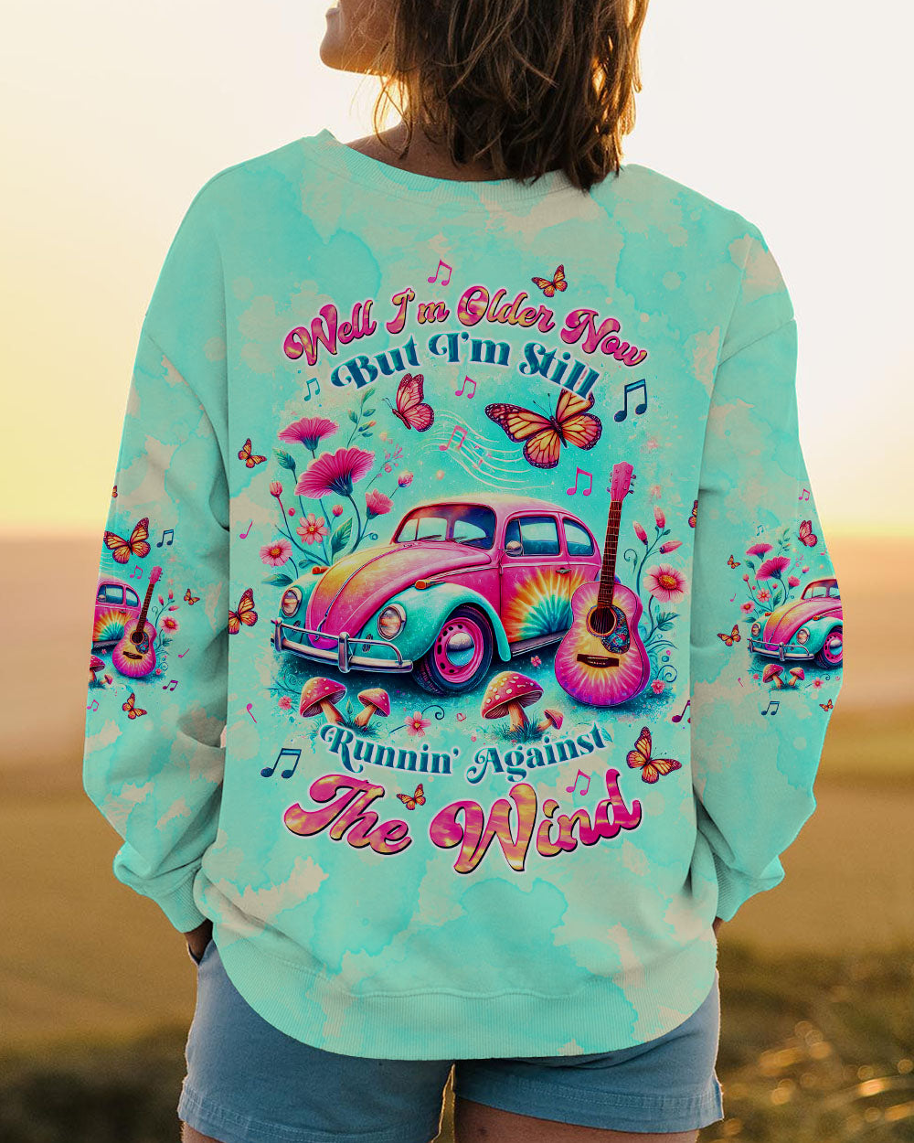 RUNNING AGAINST THE WIND CAR ALL OVER PRINT - TLTW0808243
