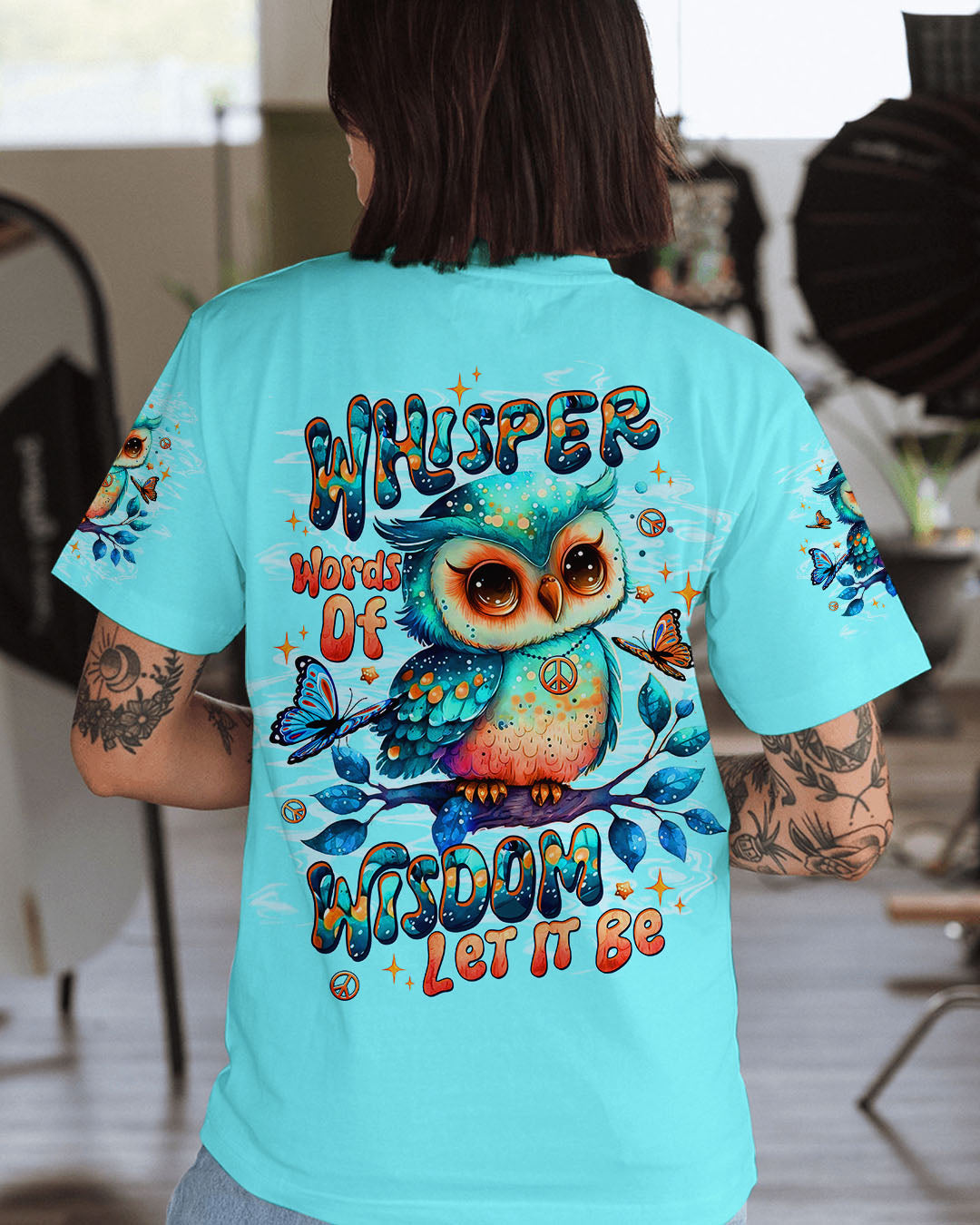 WHISPER WORDS OF WISDOM LET IT BE OWL  ALL OVER PRINT  - TLTW0810254