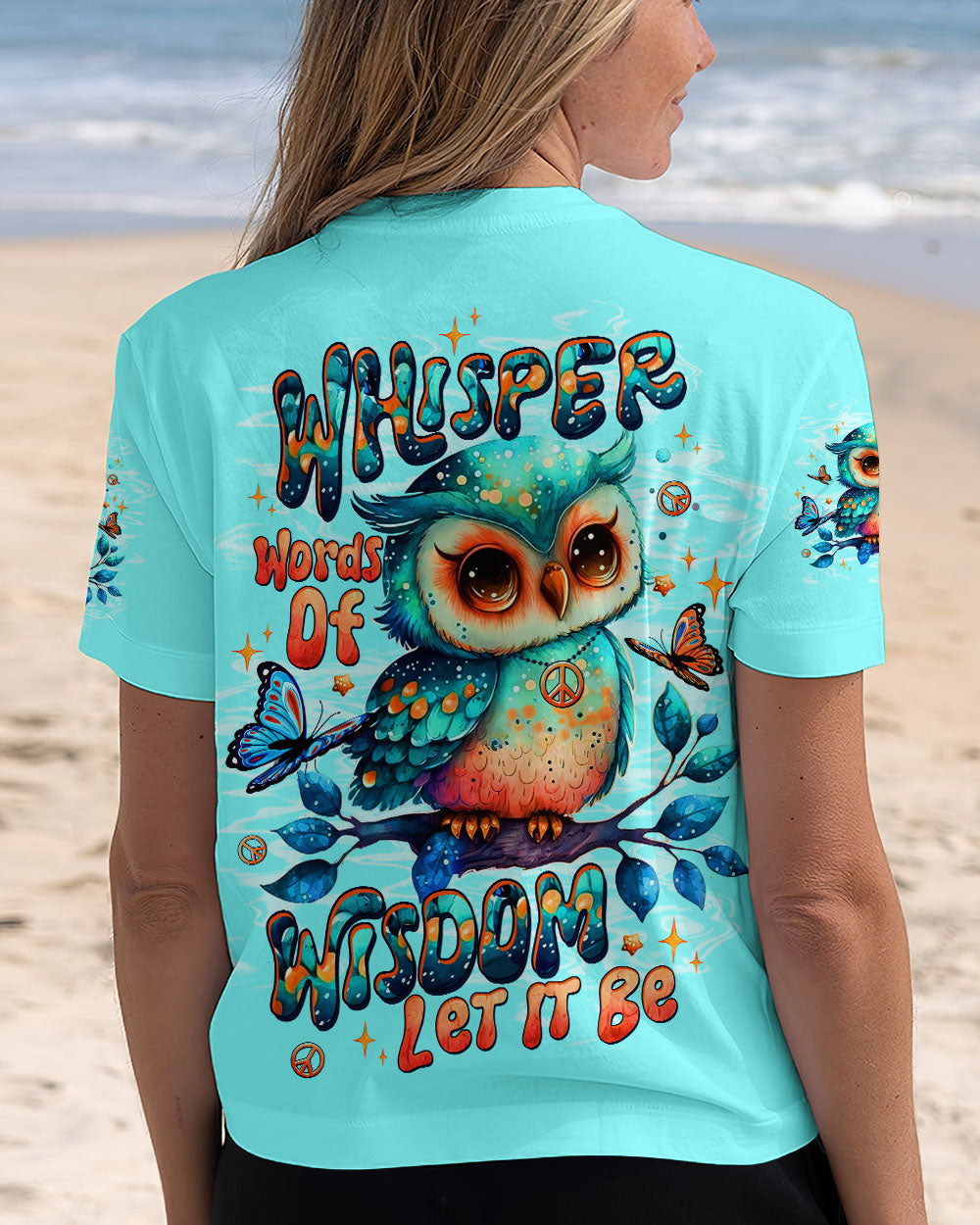 WHISPER WORDS OF WISDOM LET IT BE OWL  ALL OVER PRINT  - TLTW0810254
