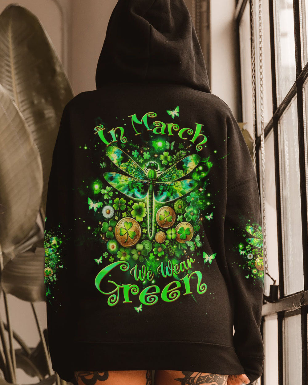 IN MARCH WE WEAR GREEN DRAGONFLY PATRICK'S DAY ALL OVER PRINT - TLTW0901243