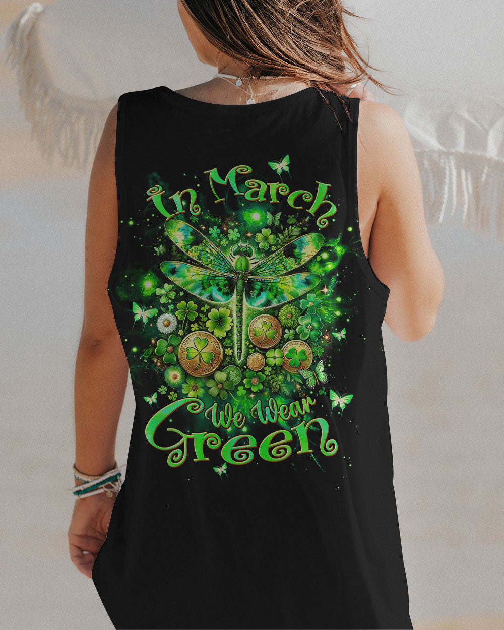 IN MARCH WE WEAR GREEN DRAGONFLY PATRICK'S DAY ALL OVER PRINT - TLTW0901243