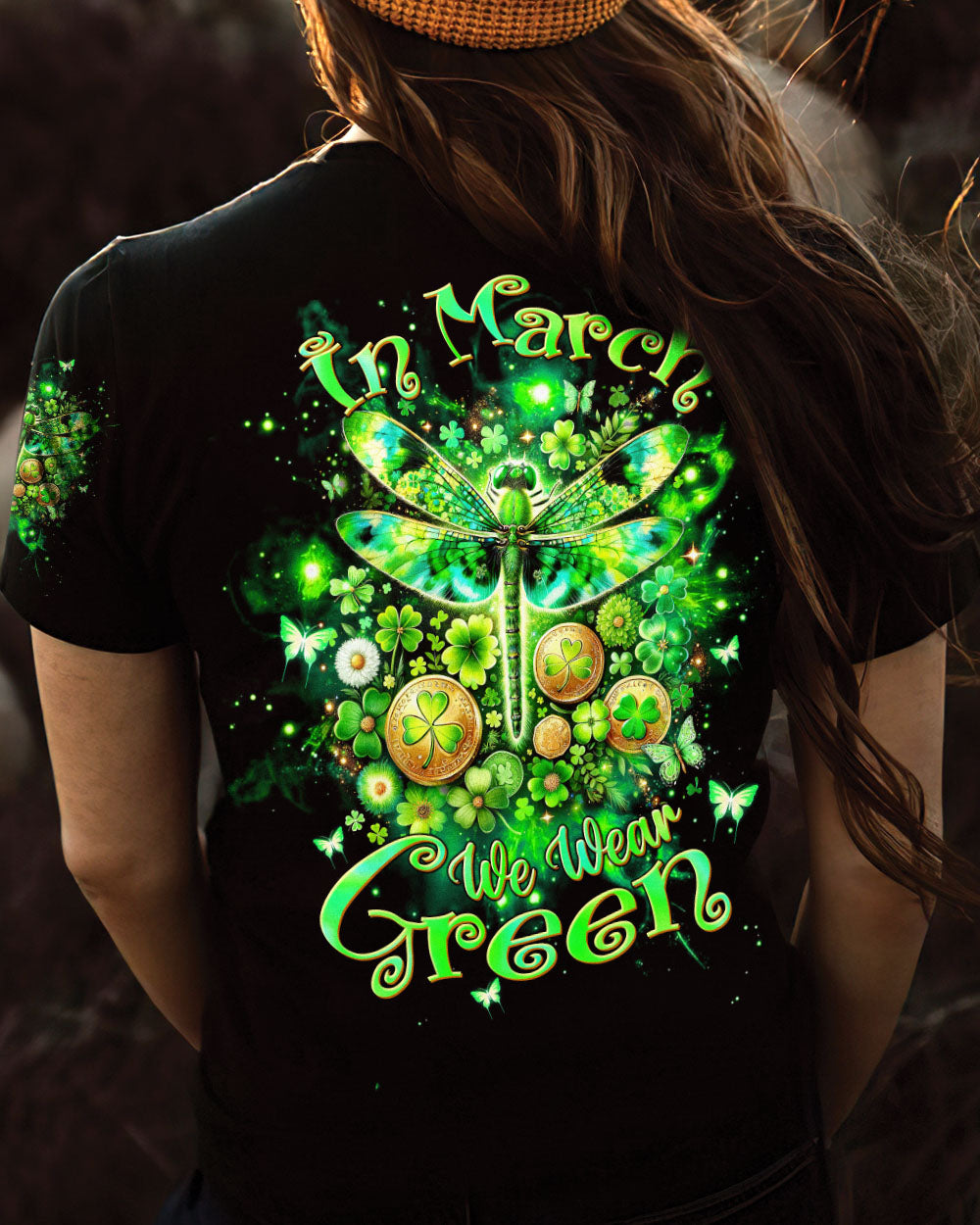 IN MARCH WE WEAR GREEN DRAGONFLY PATRICK'S DAY ALL OVER PRINT - TLTW0901243