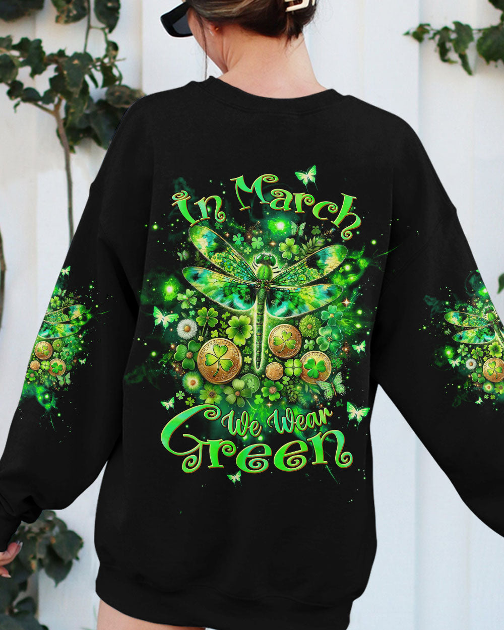 IN MARCH WE WEAR GREEN DRAGONFLY PATRICK'S DAY ALL OVER PRINT - TLTW0901243