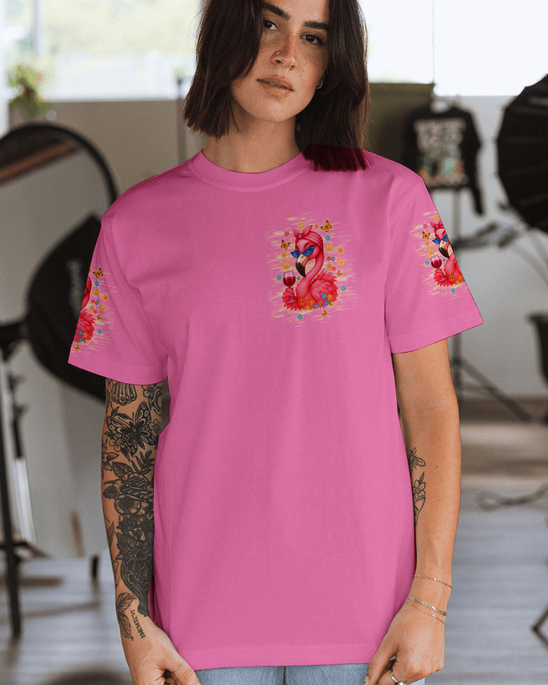 PRETTY IN PINK FLAMINGO ALL OVER PRINT - TLTW0904254