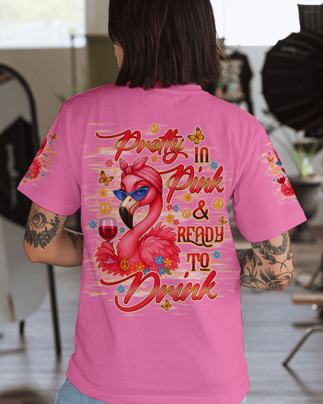 PRETTY IN PINK FLAMINGO ALL OVER PRINT - TLTW0904254
