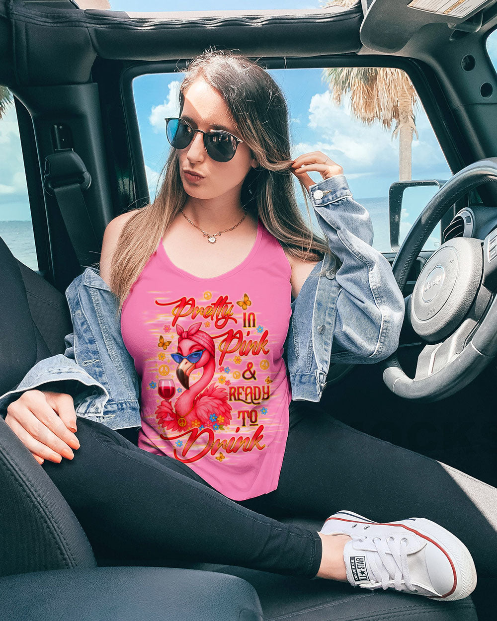 PRETTY IN PINK FLAMINGO ALL OVER PRINT - TLTW0904254
