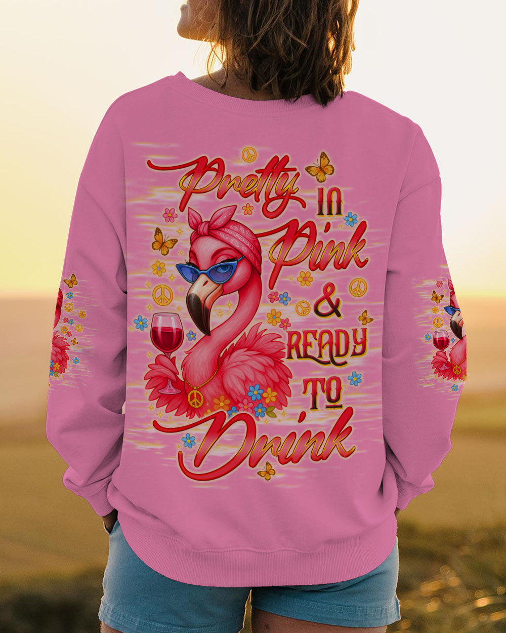 PRETTY IN PINK FLAMINGO ALL OVER PRINT - TLTW0904254