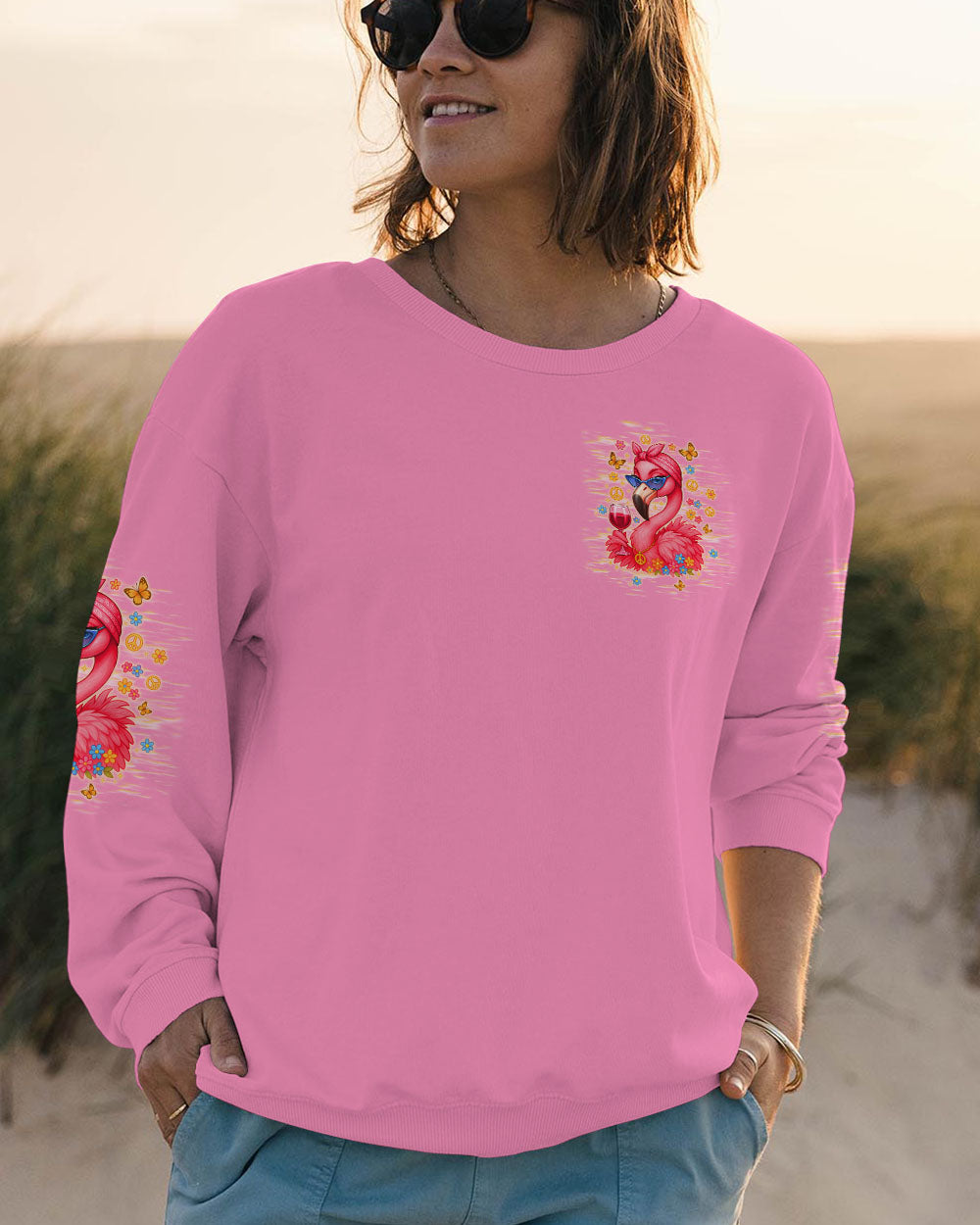 PRETTY IN PINK FLAMINGO ALL OVER PRINT - TLTW0904254