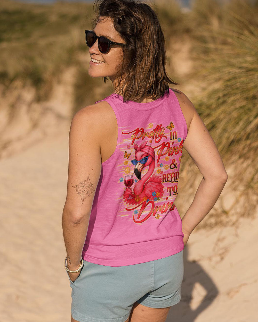PRETTY IN PINK FLAMINGO ALL OVER PRINT - TLTW0904254