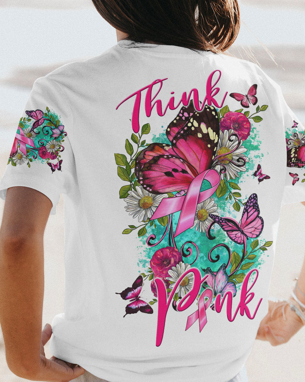THINK PINK BUTTERFLY ALL OVER PRINT - TLTW0908231