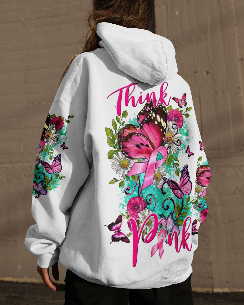 THINK PINK BUTTERFLY ALL OVER PRINT - TLTW0908231