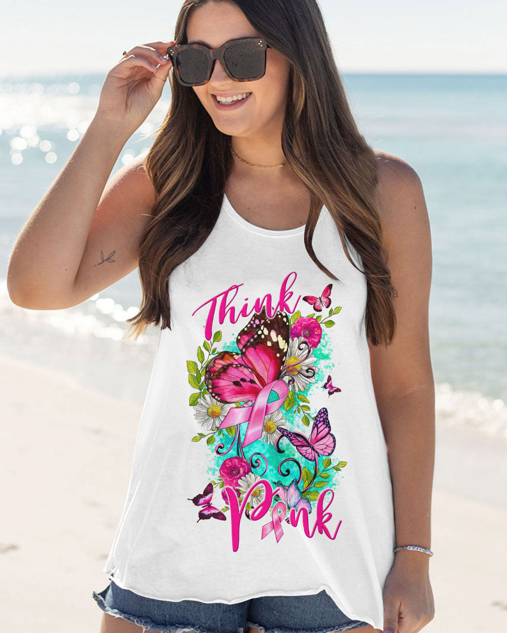 THINK PINK BUTTERFLY ALL OVER PRINT - TLTW0908231