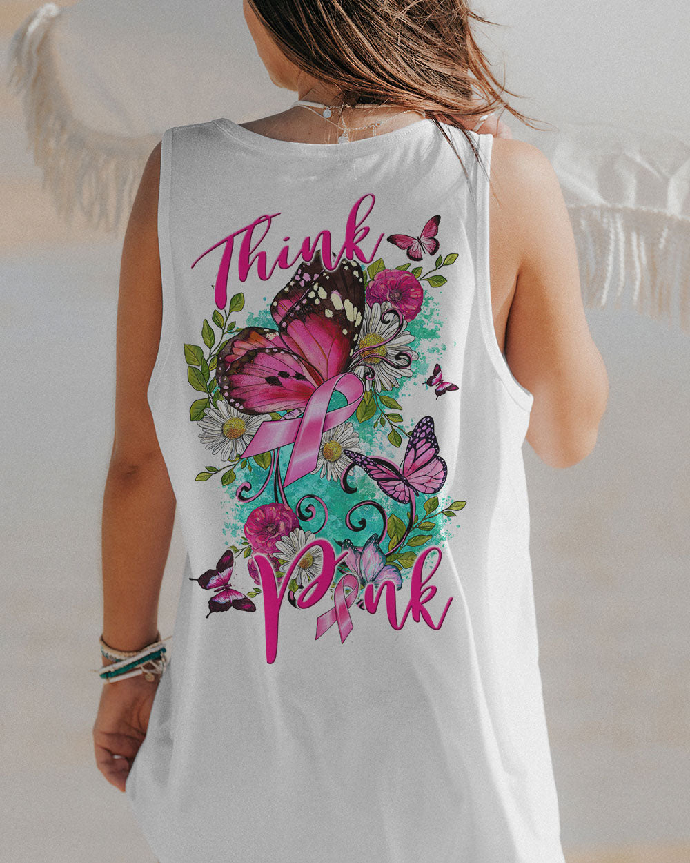 THINK PINK BUTTERFLY ALL OVER PRINT - TLTW0908231