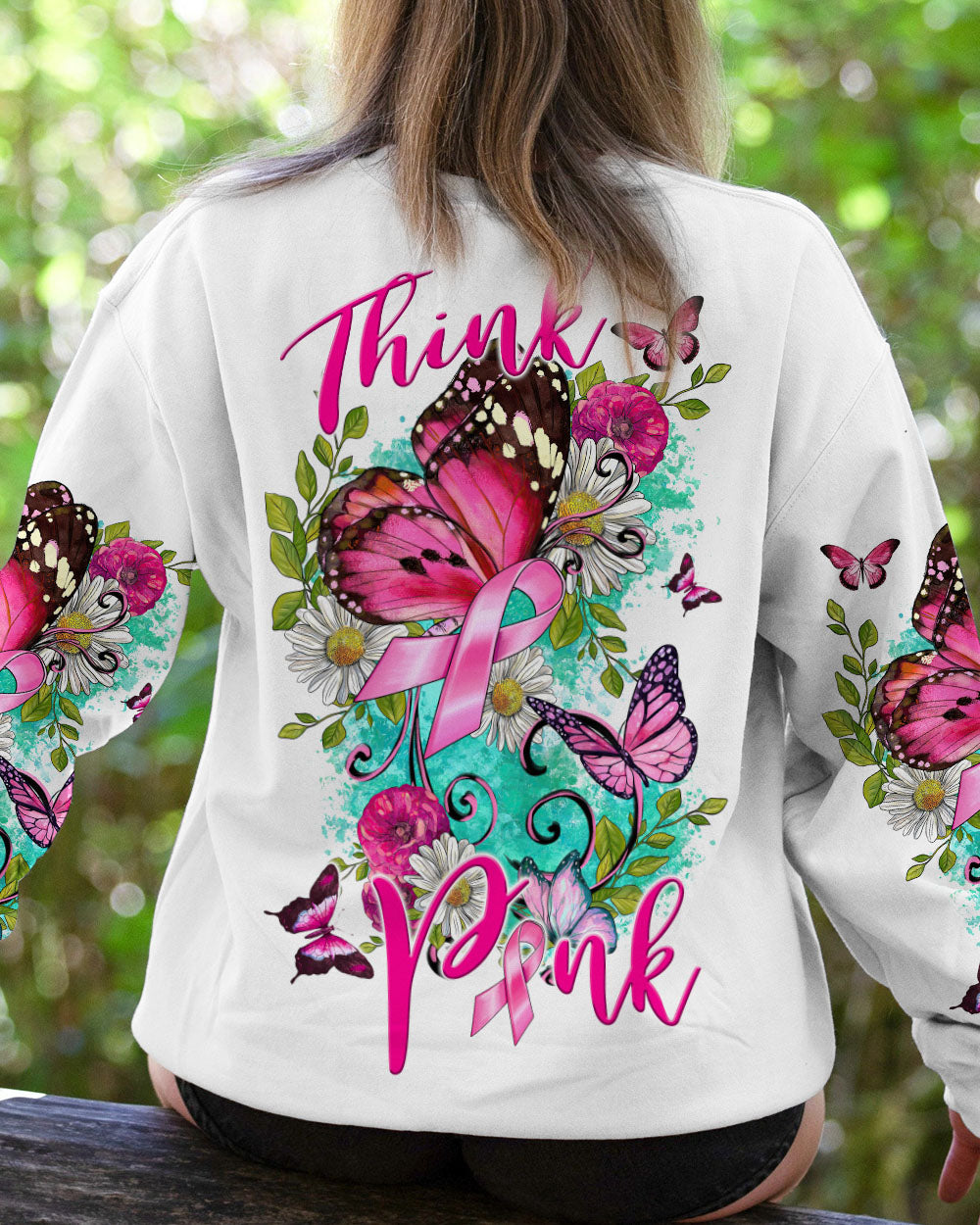 THINK PINK BUTTERFLY ALL OVER PRINT - TLTW0908231